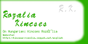 rozalia kincses business card